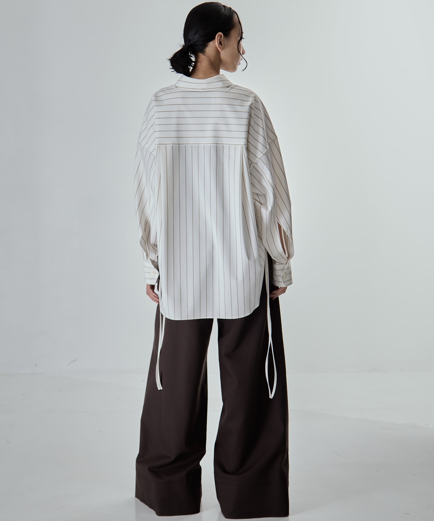 Wide Stripe 2way Shirt STUDIOUS