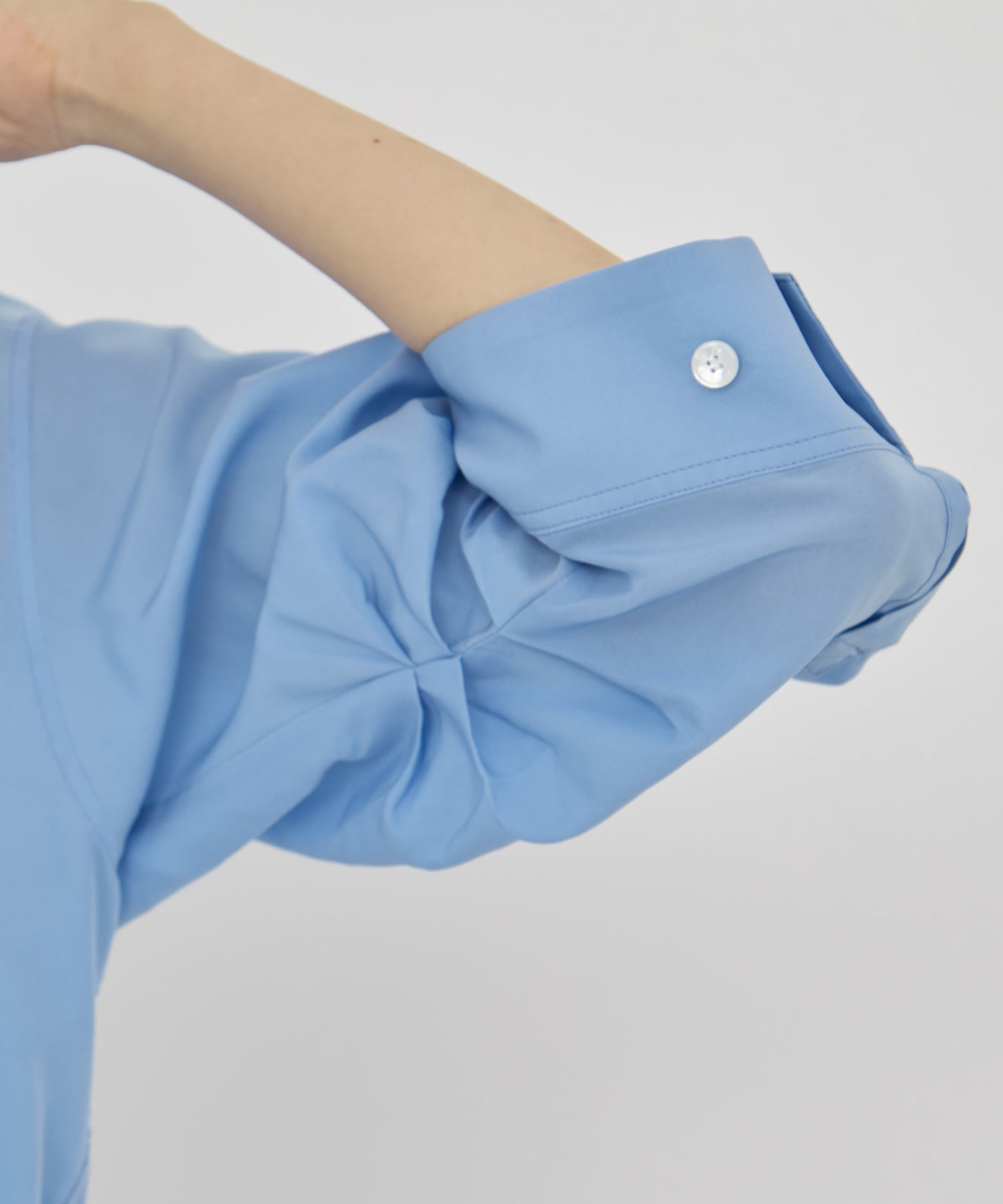 CROPPED COTTON OPEN-COLLAR SHIRT CINOH