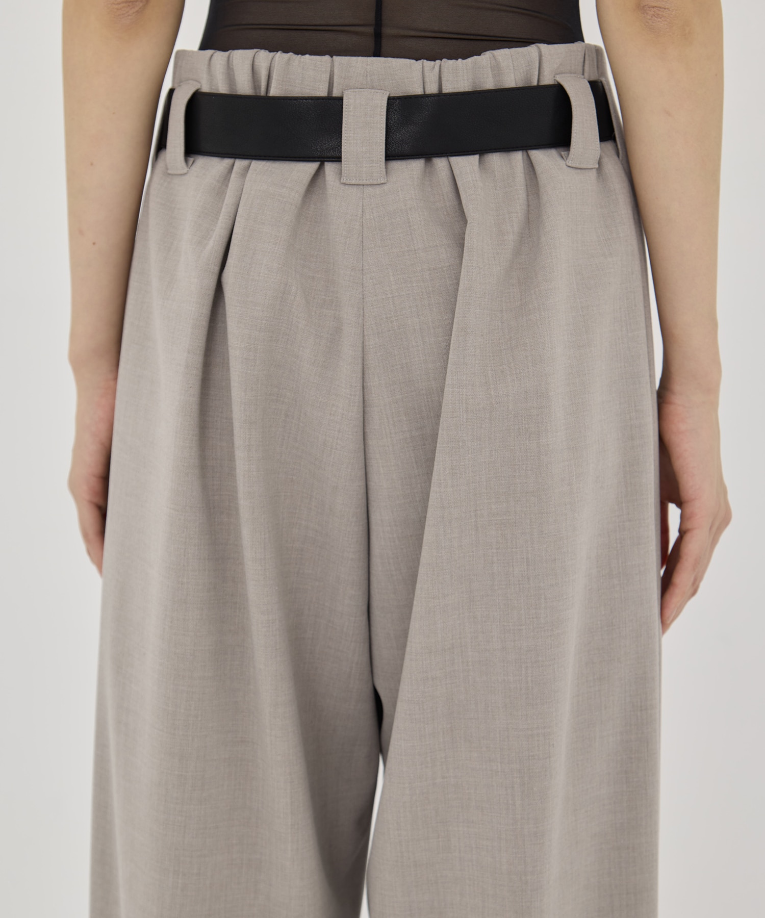 Belted Stretch Trousers STUDIOUS
