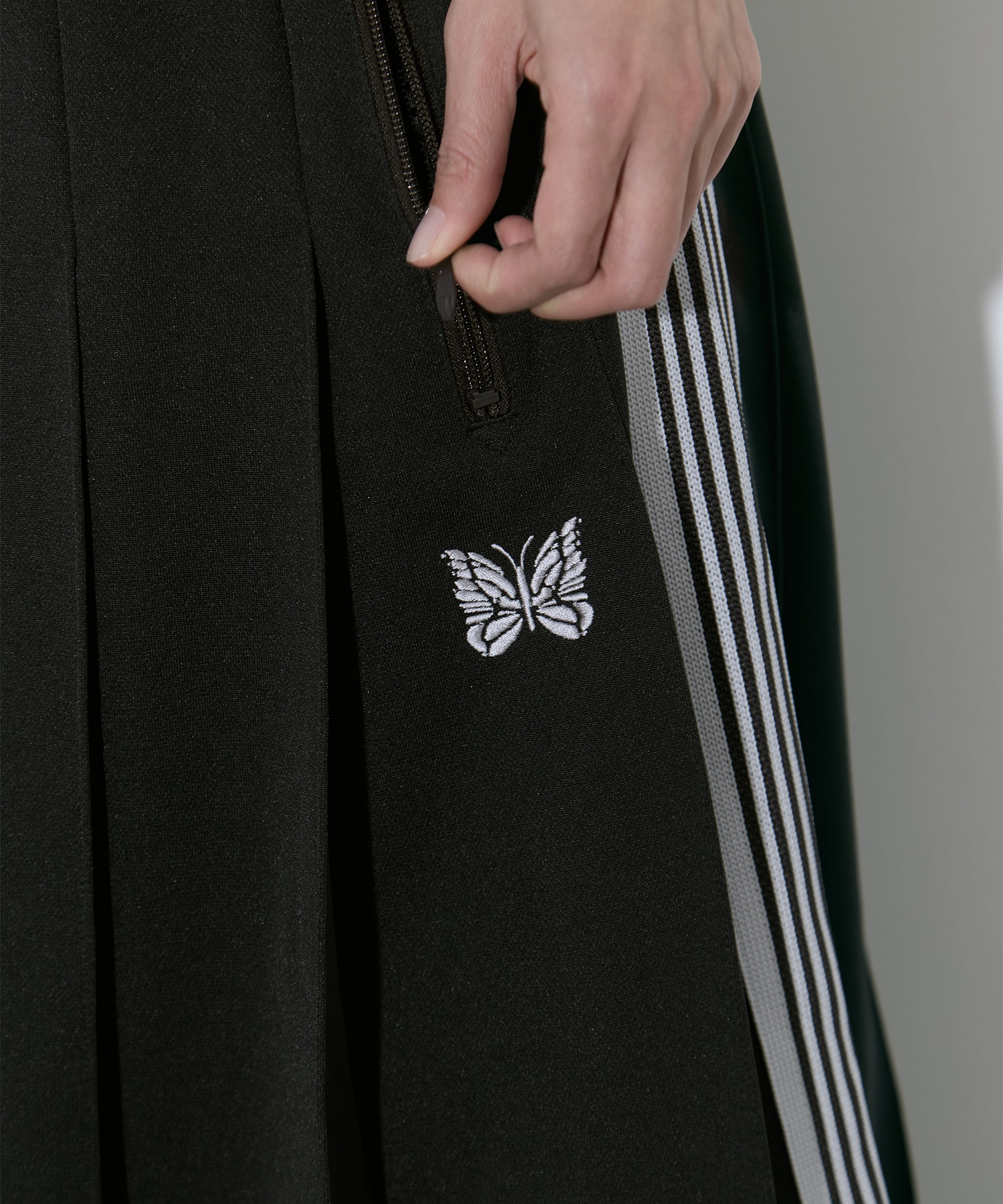 Pleated Track Skirt - Poly Smooth 