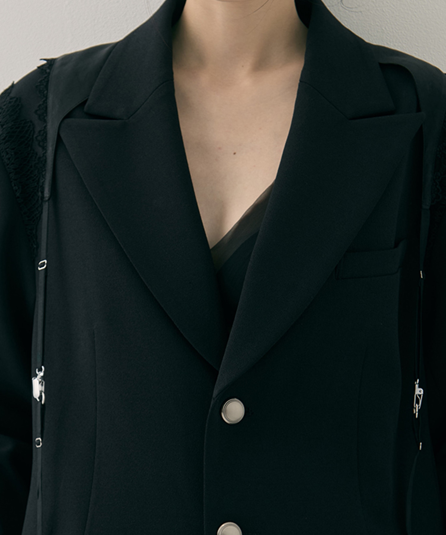 garter collar peaked lapel jacket tanakadaisuke