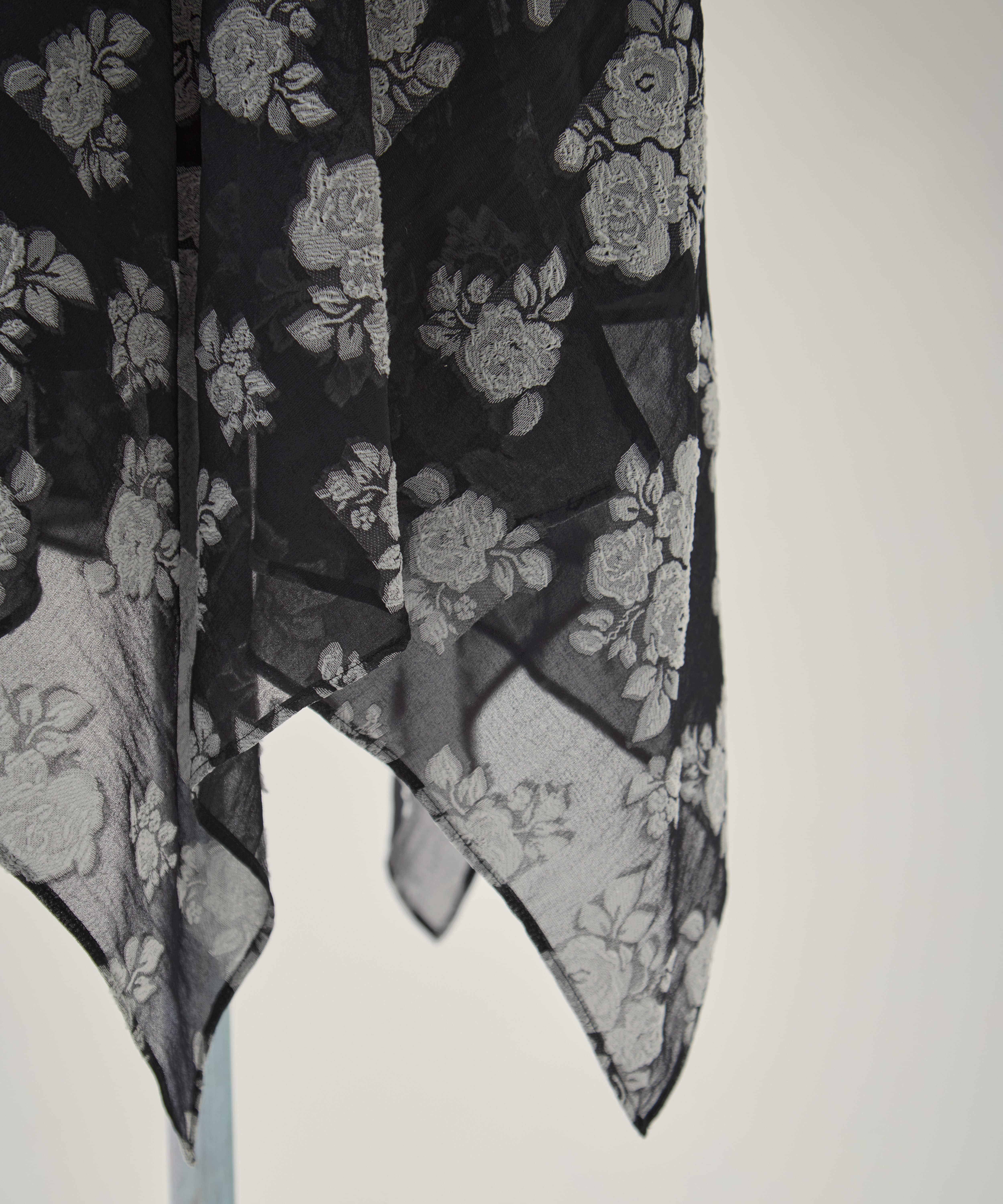DRAPED FLORAL JACQUARD SKIRT FETICO