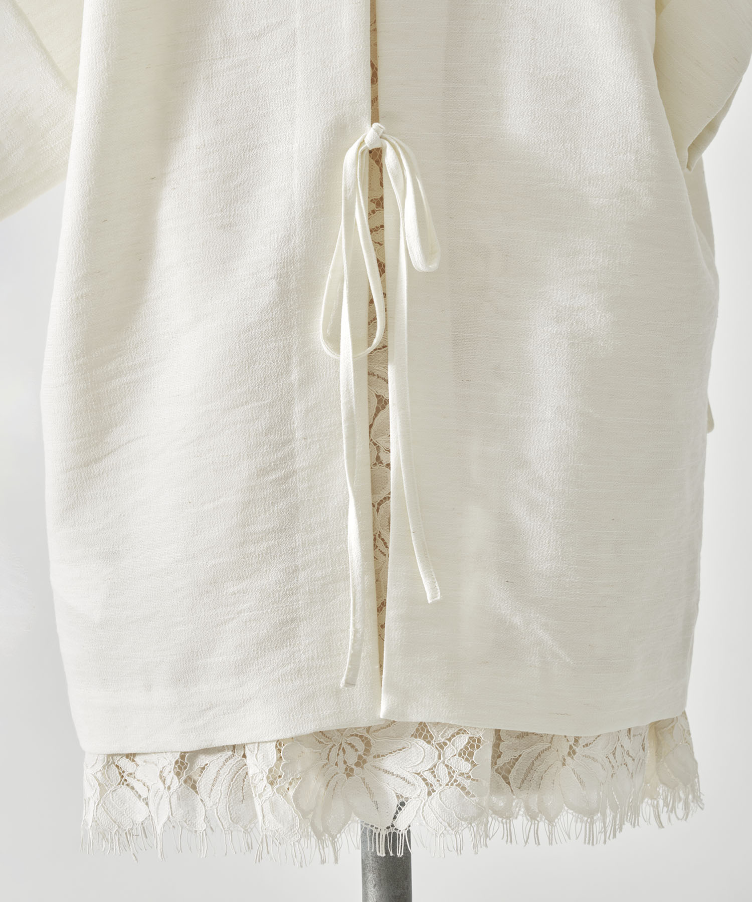 MELANGE LACE VEST LAYERED JACKET AMERI