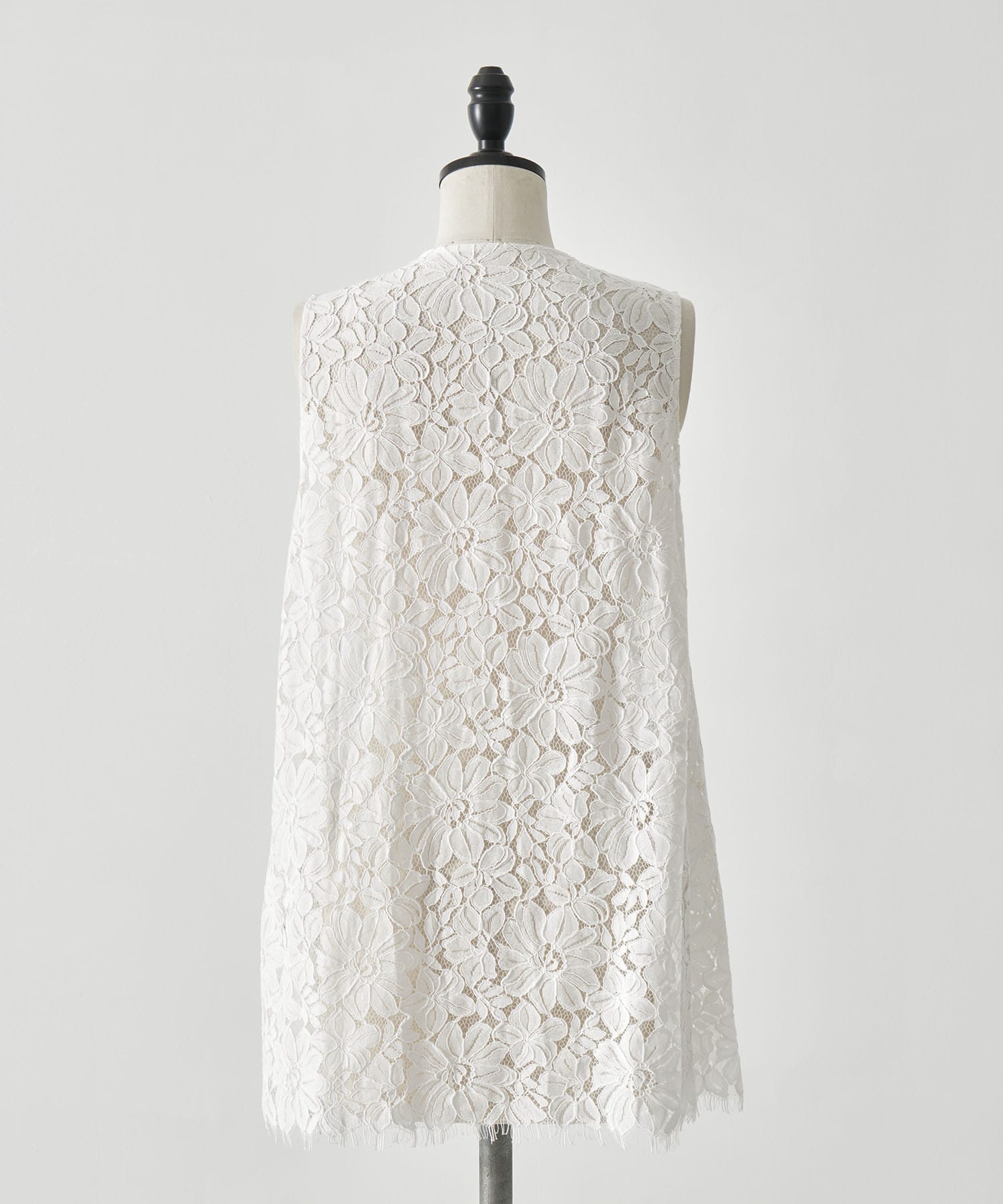 MELANGE LACE VEST LAYERED JACKET AMERI