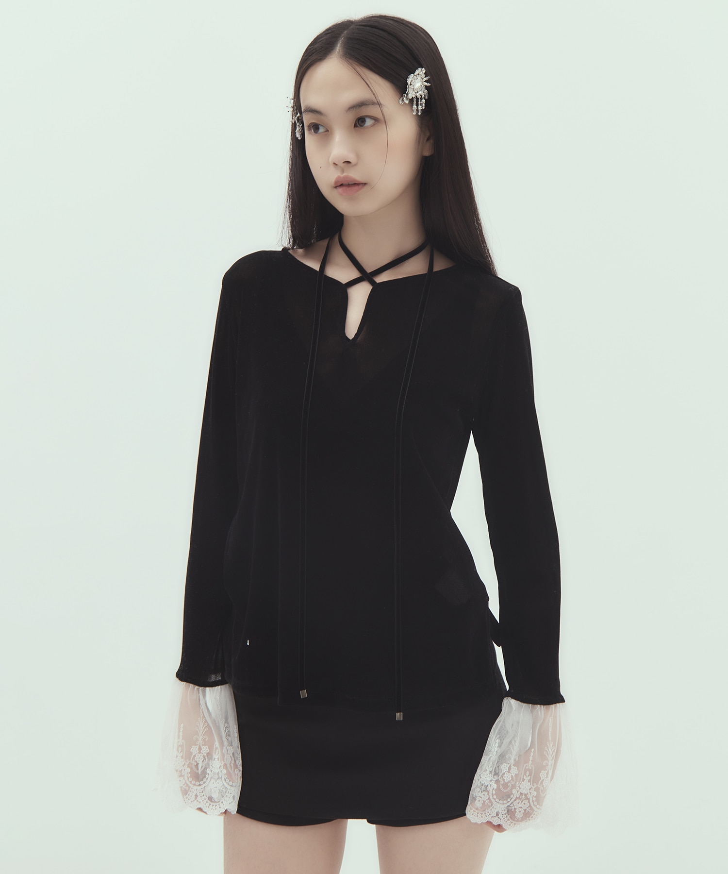別注 flocky tulle pullover tanakadaisuke