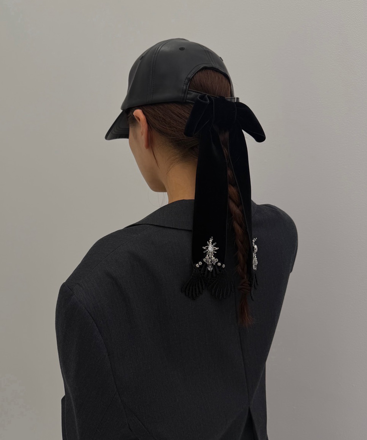 別注leather ribbon cap tanakadaisuke