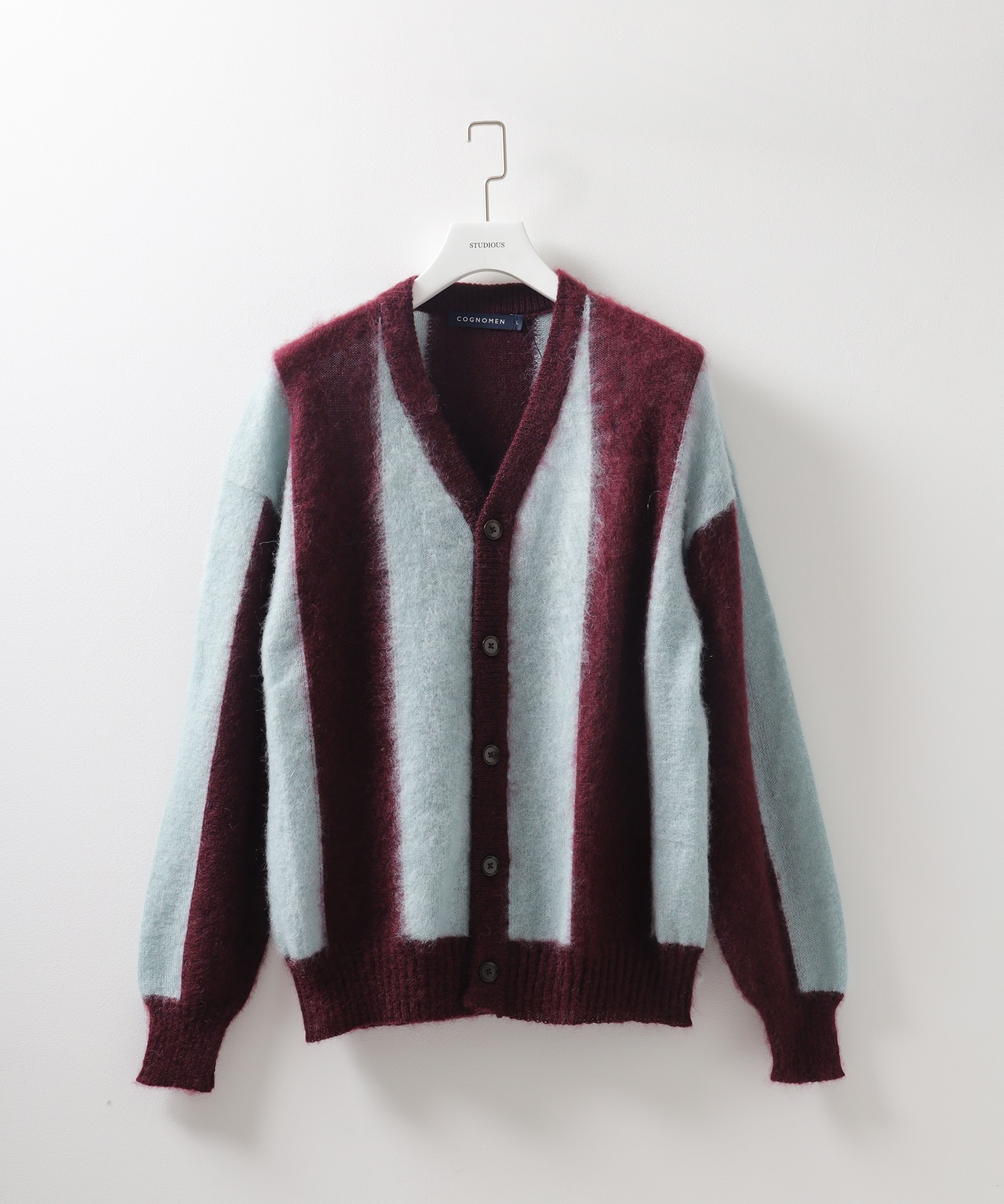 FOOTBALL STRIPE KNIT CARDIGAN COGNOMEN