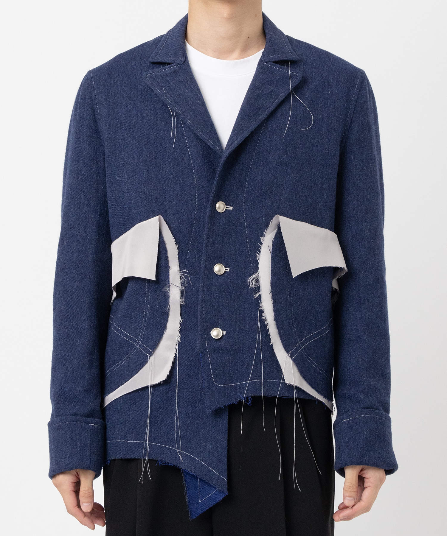 WOOL-DENIM LONG SLEEVE JACKET sulvam