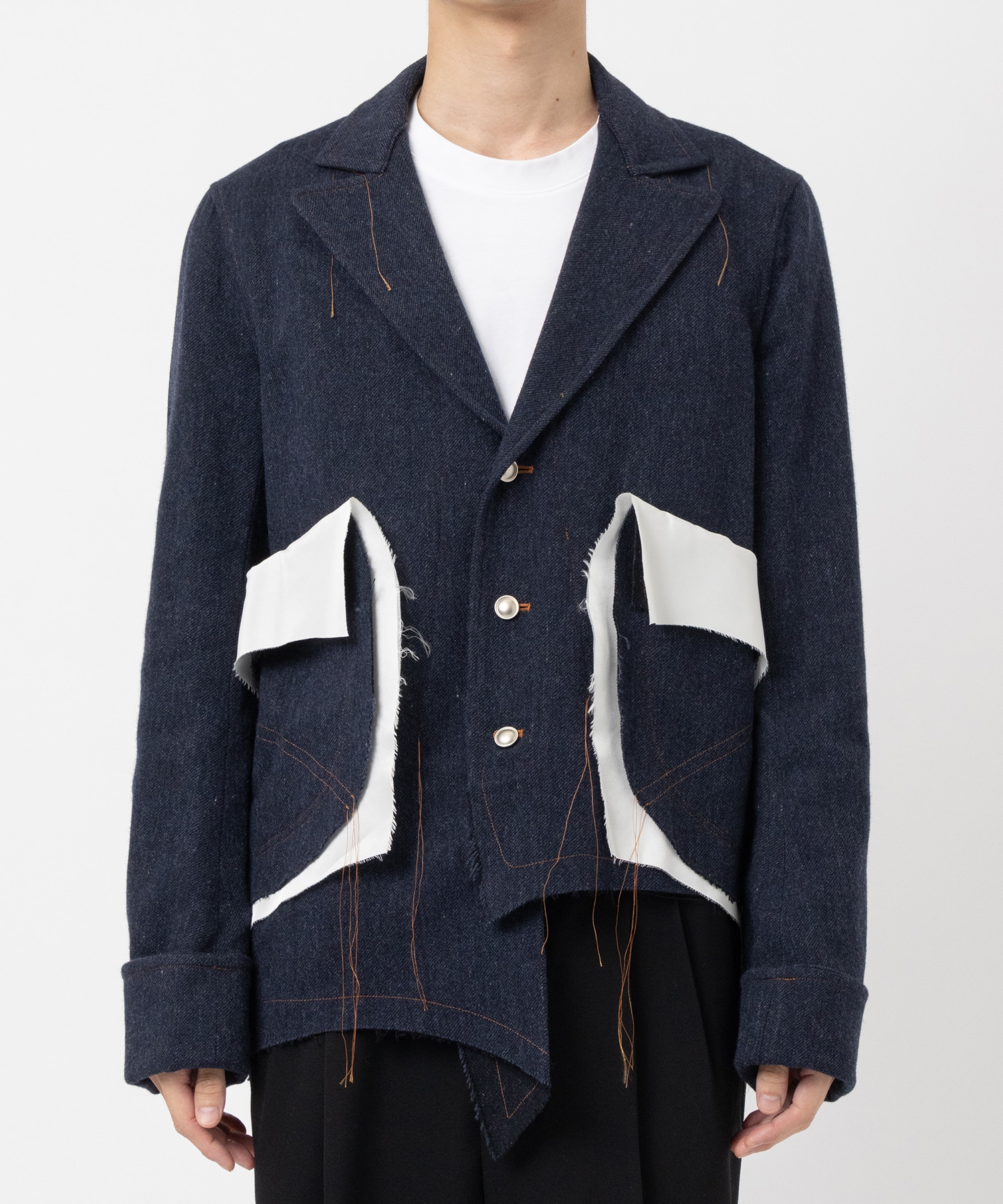 WOOL-DENIM LONG SLEEVE JACKET sulvam