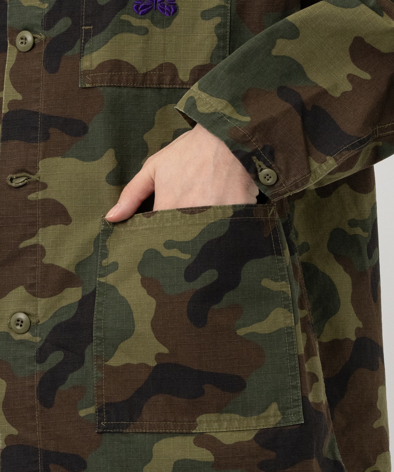 D.N. Coverall - Cotton Ripstop/Camo NEEDLES