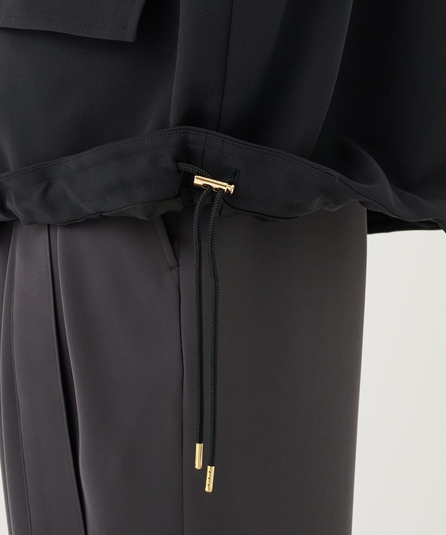 Dry Karsey Removable Sleeves Drawstring Short Coat CULLNI