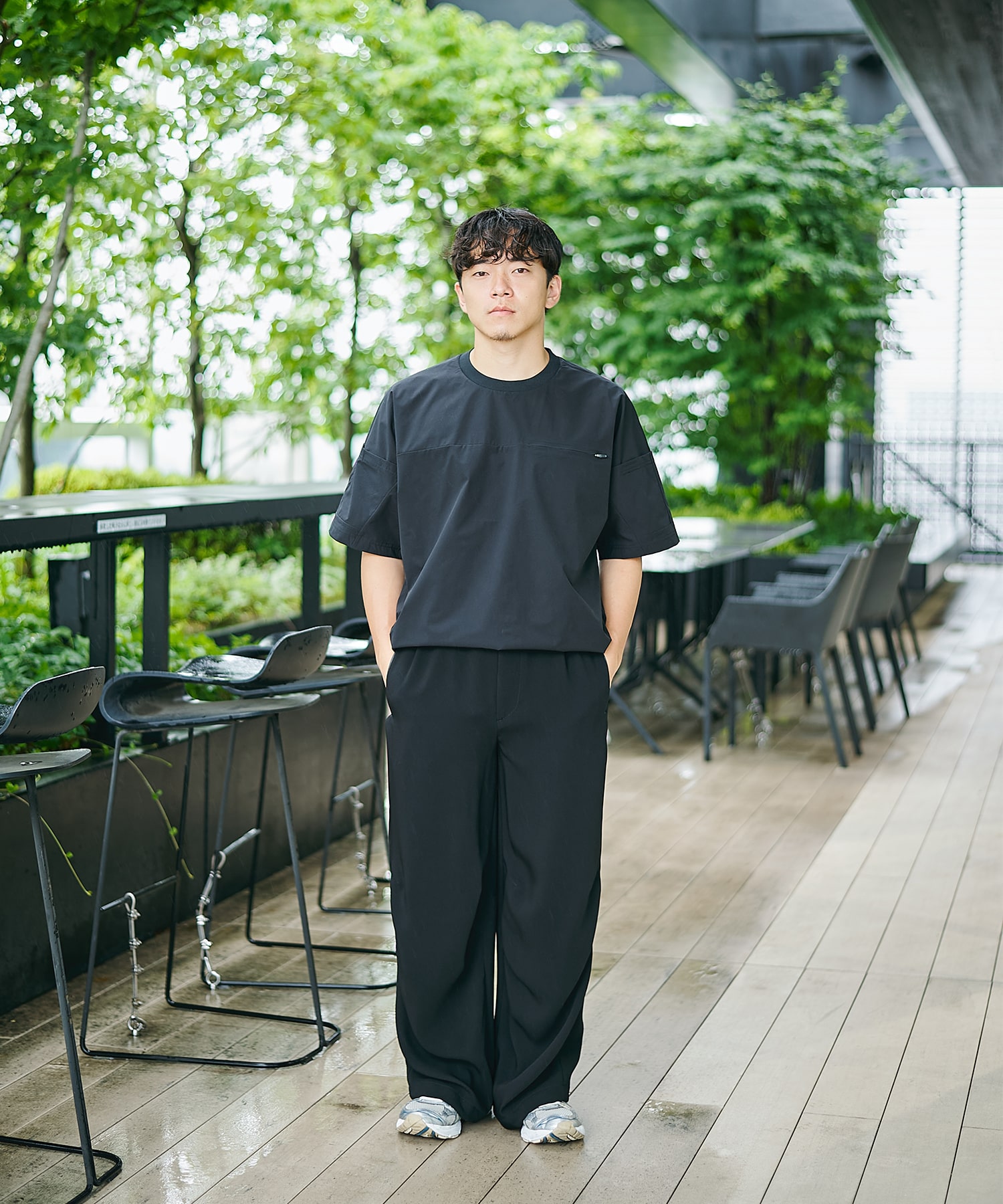 〈別注〉 BLK YORK SLEEVE T-SHIRT White Mountaineering