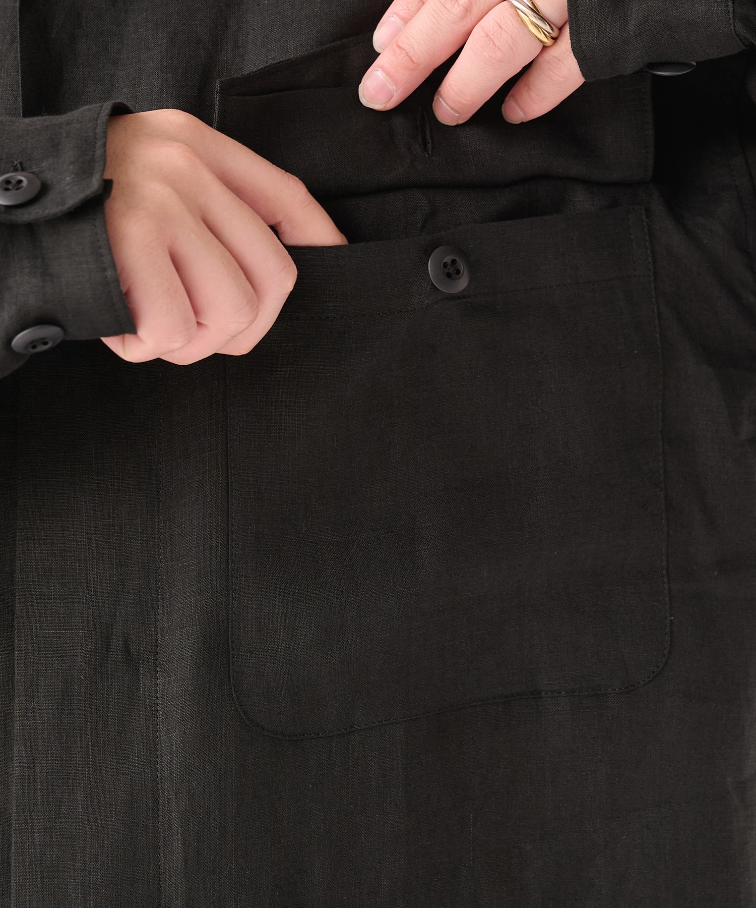 別注 LINEN TROPICAL FATIGUE SHIRT MARKAWARE/marka