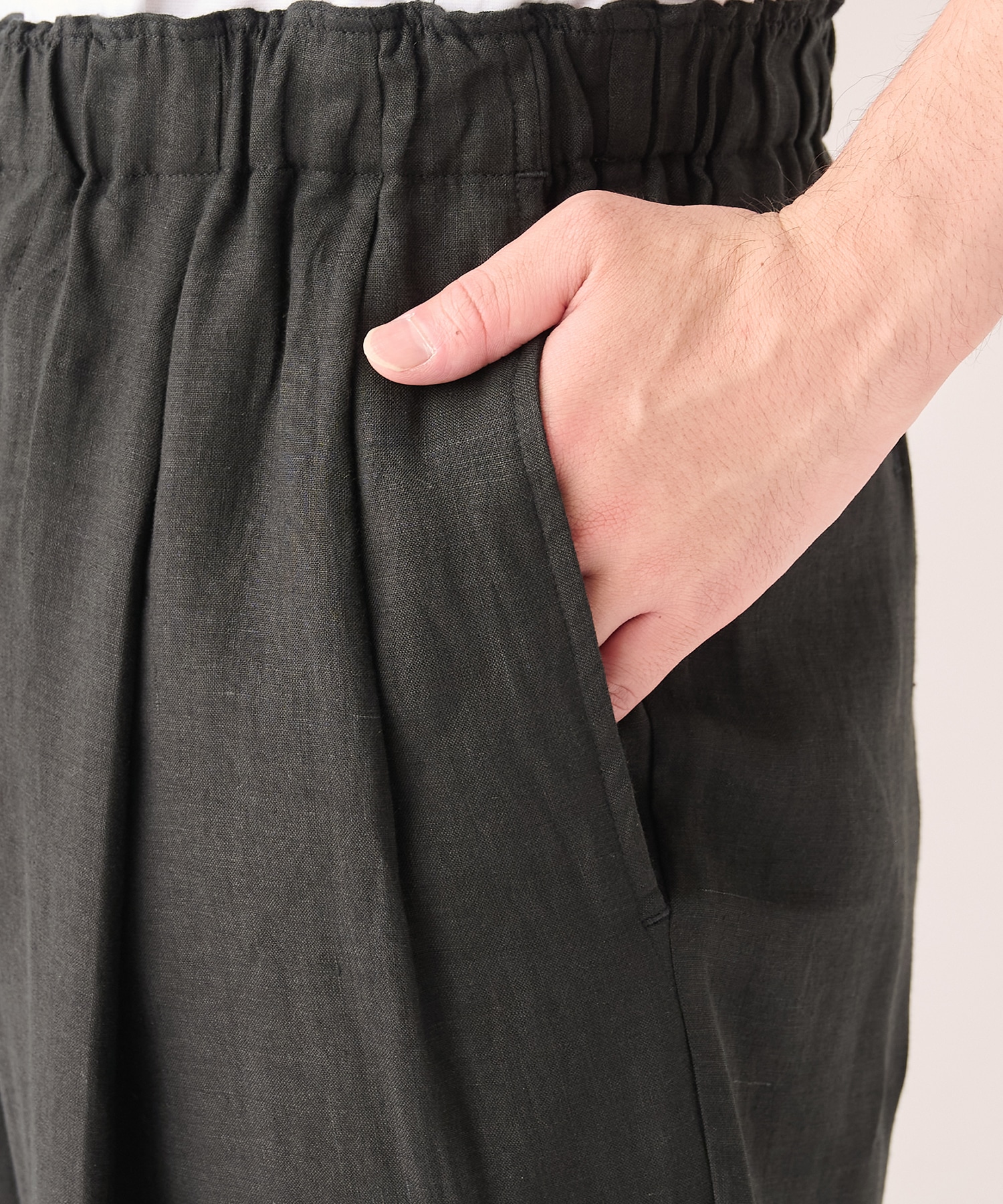 別注 LINEN TROPICAL WIDE LEG EASY PANTS MARKAWARE/marka