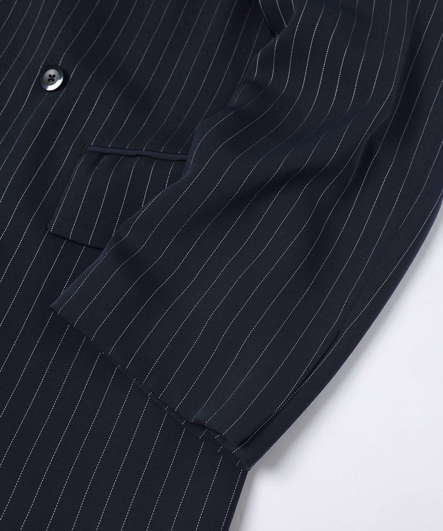 Stripe Double Cloth Button-Tab Pocket Tailored Jacket CULLNI