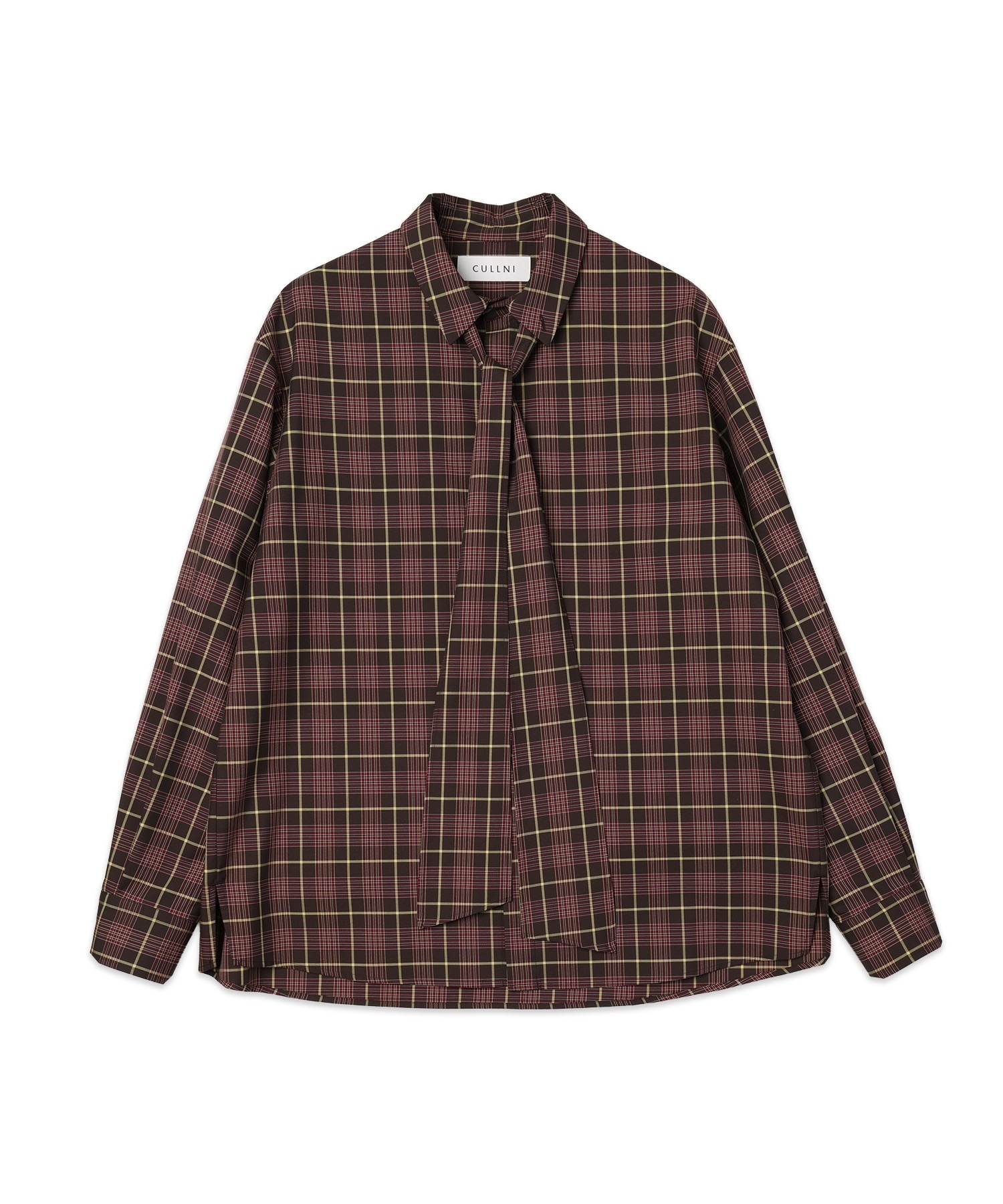 Tartan Check Bow-Tie Long Sleeve Shirt CULLNI