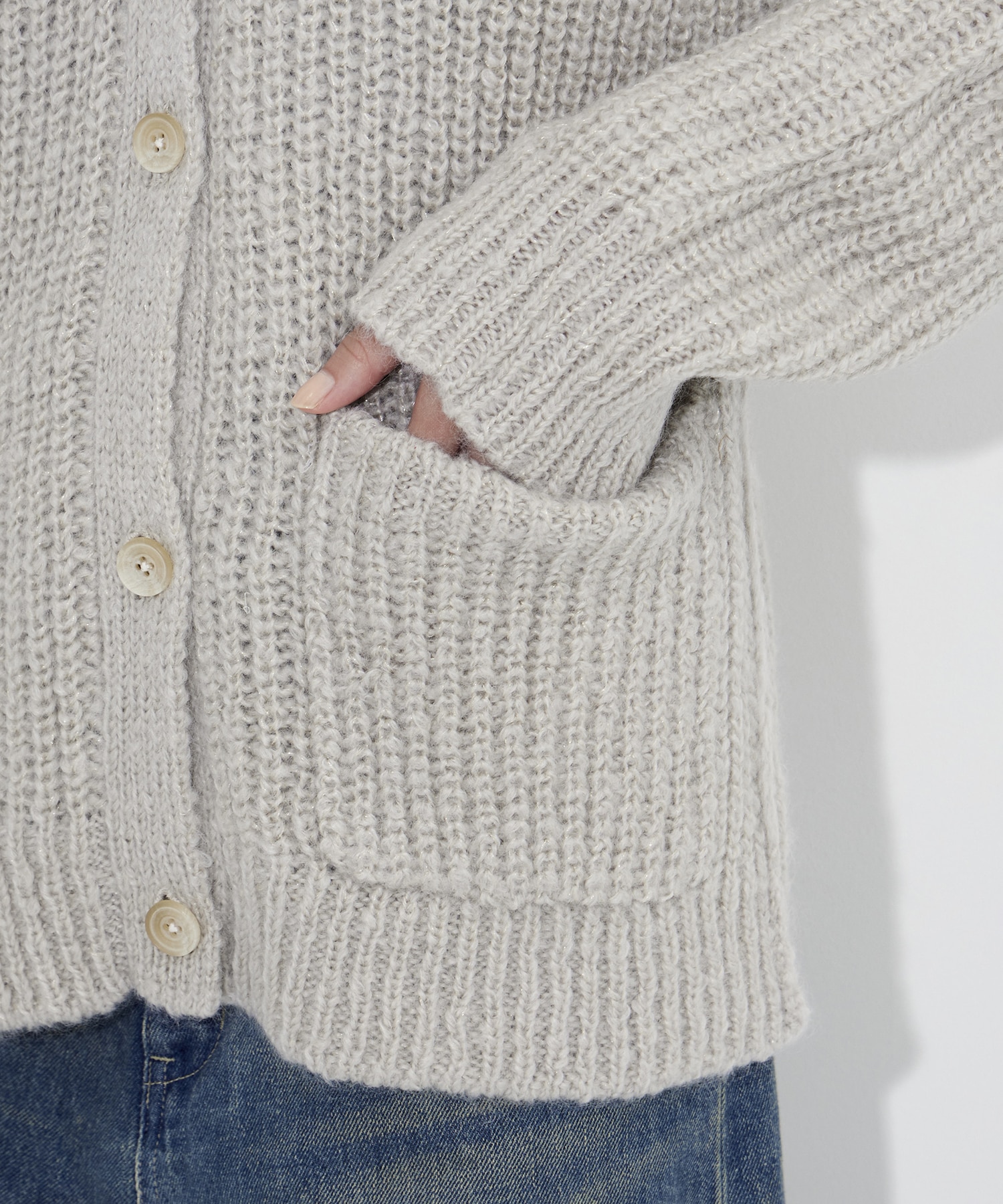 Soft Mohair Knit Cardigan STUDIOUS