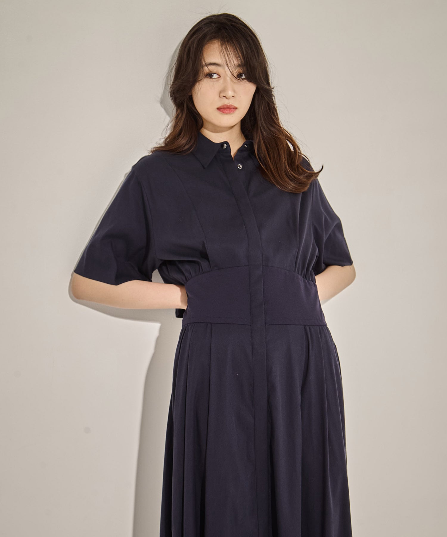 Corset Detail Shirt Dress STUDIOUS