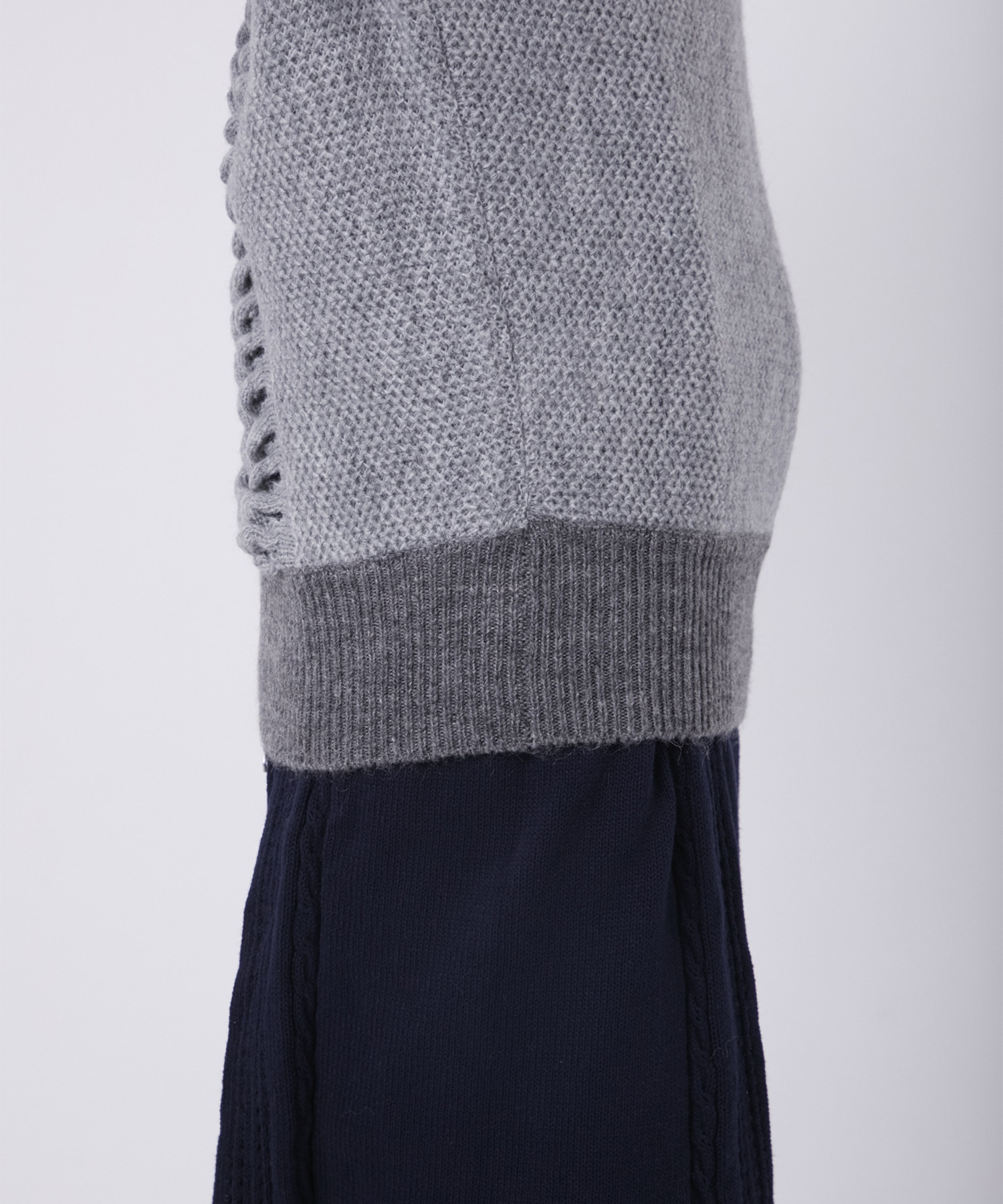 ウールモヘアZIP Knit Cardigan PEIEN