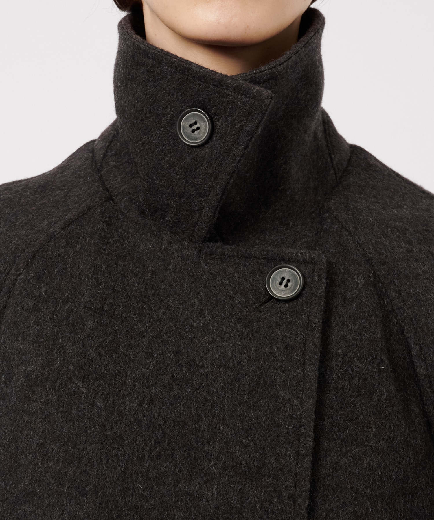 Stand Collar Wool Coat STUDIOUS