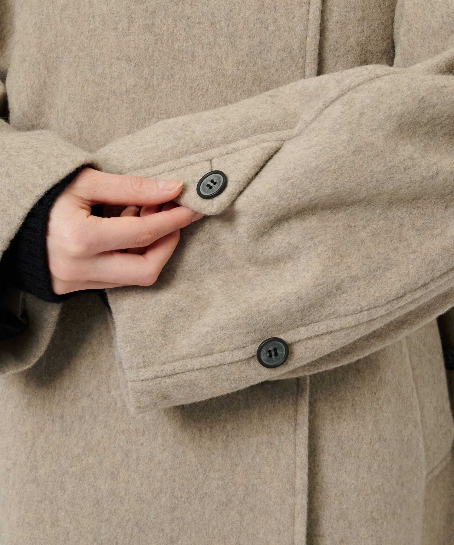 Stand Collar Wool Coat STUDIOUS