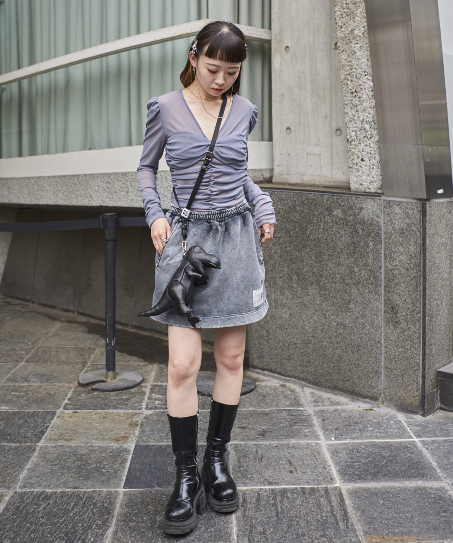 別注 TULLE GATHERED TOP FETICO