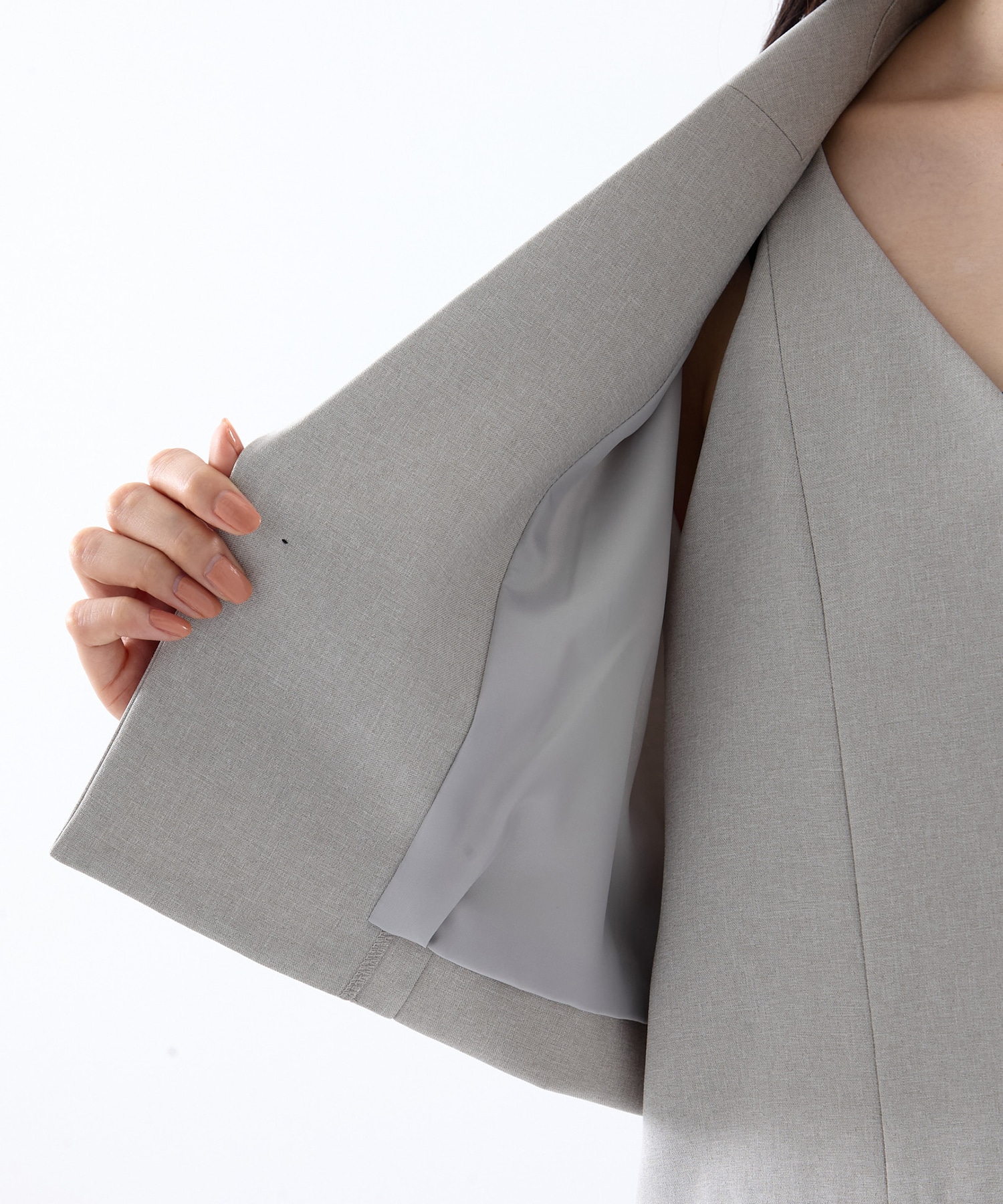 3WAY PIN TUCK LAYERED VEST AMERI