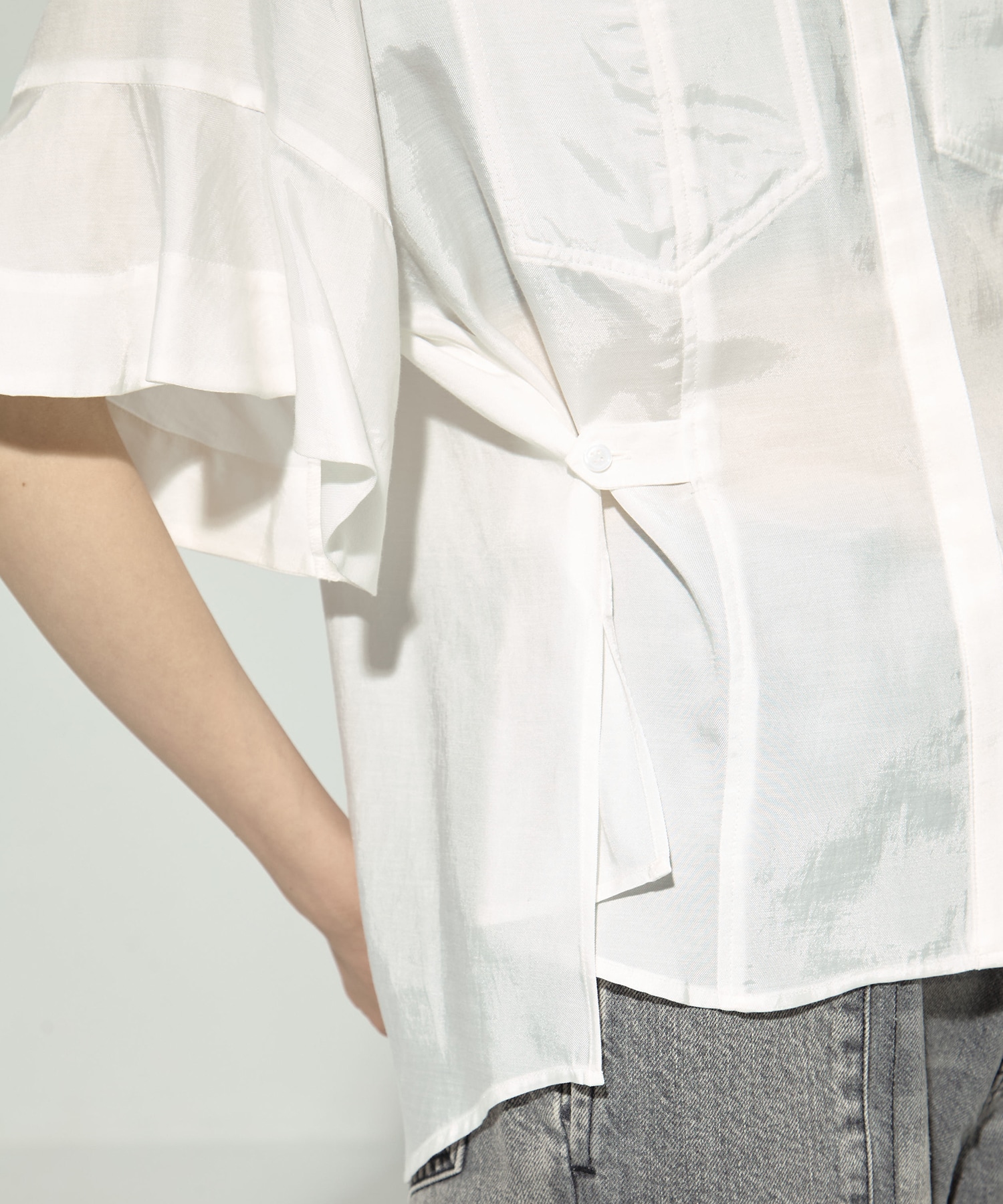 Hem Flare 2way Blouse STUDIOUS