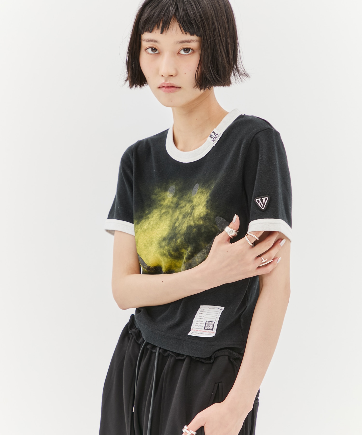 SMILY FACE PRINTED MINI TEE Maison MIHARA YASUHIRO