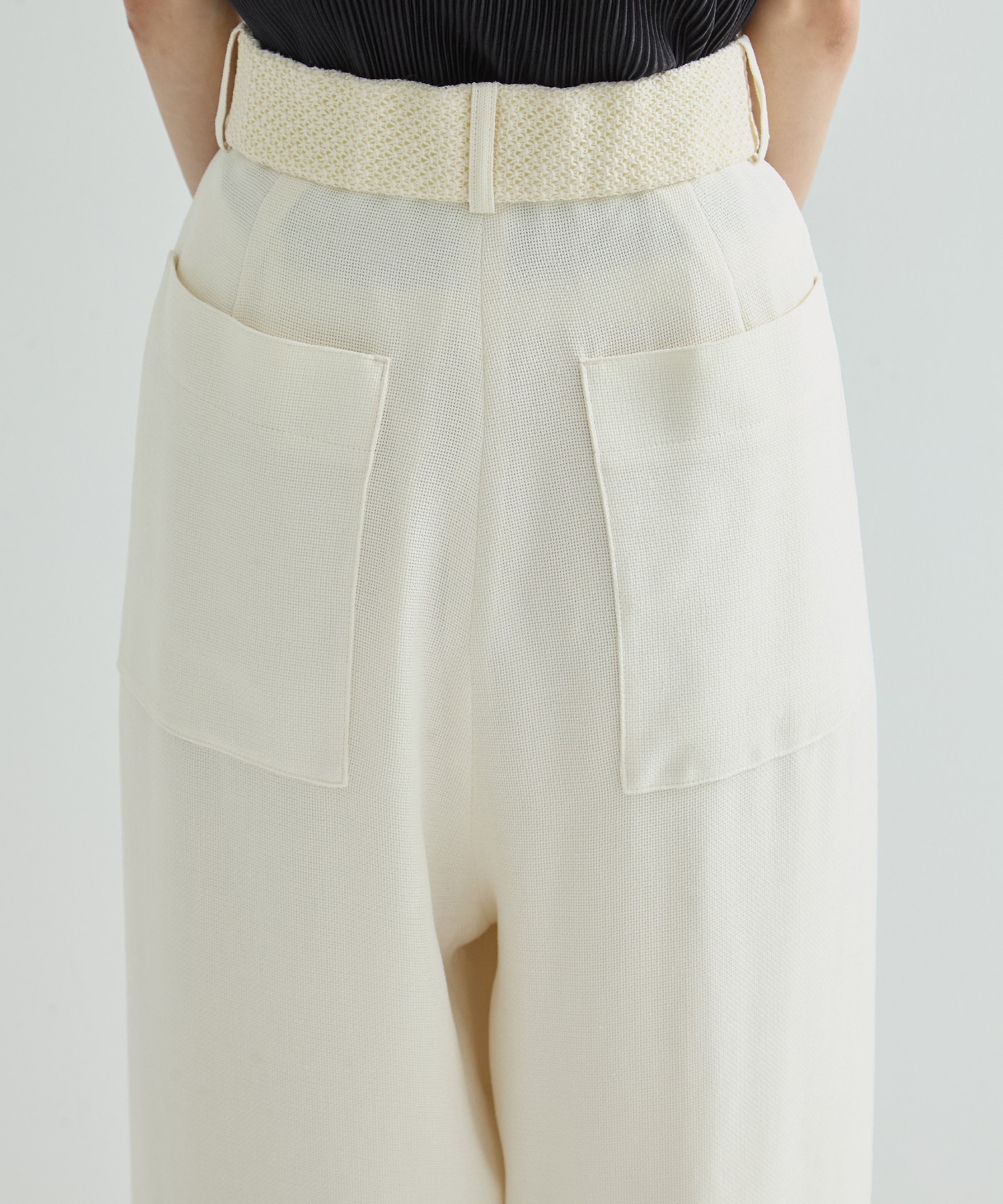 Asymmetric Front Mesh Trousers STUDIOUS