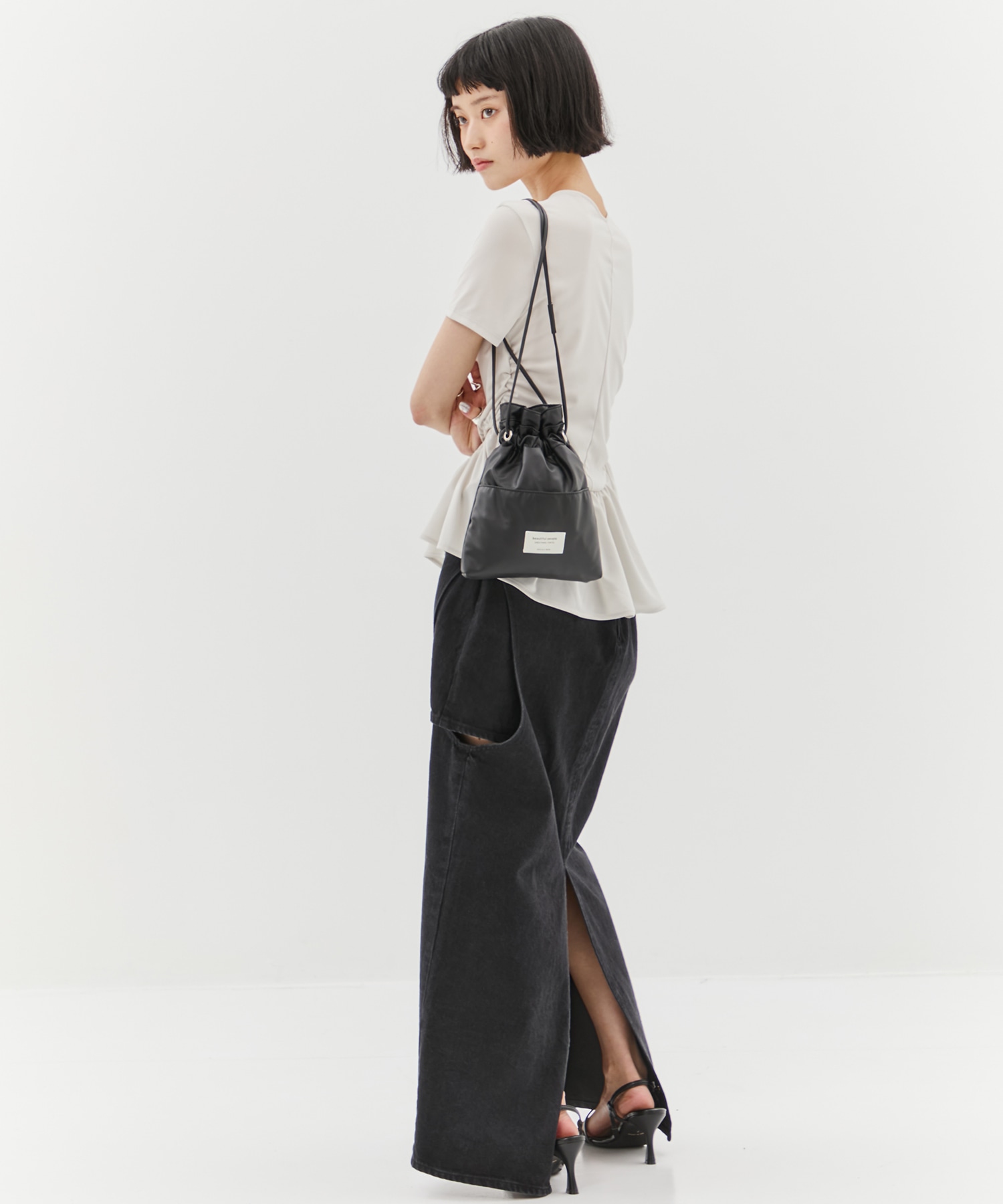 別注サークルカットデニムスカート CLANE