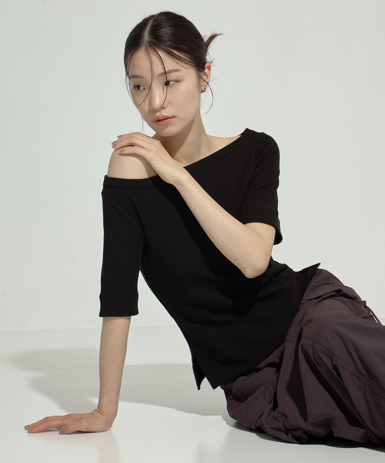 Luxury Smooth Boat Neck Tee STUDIOUS