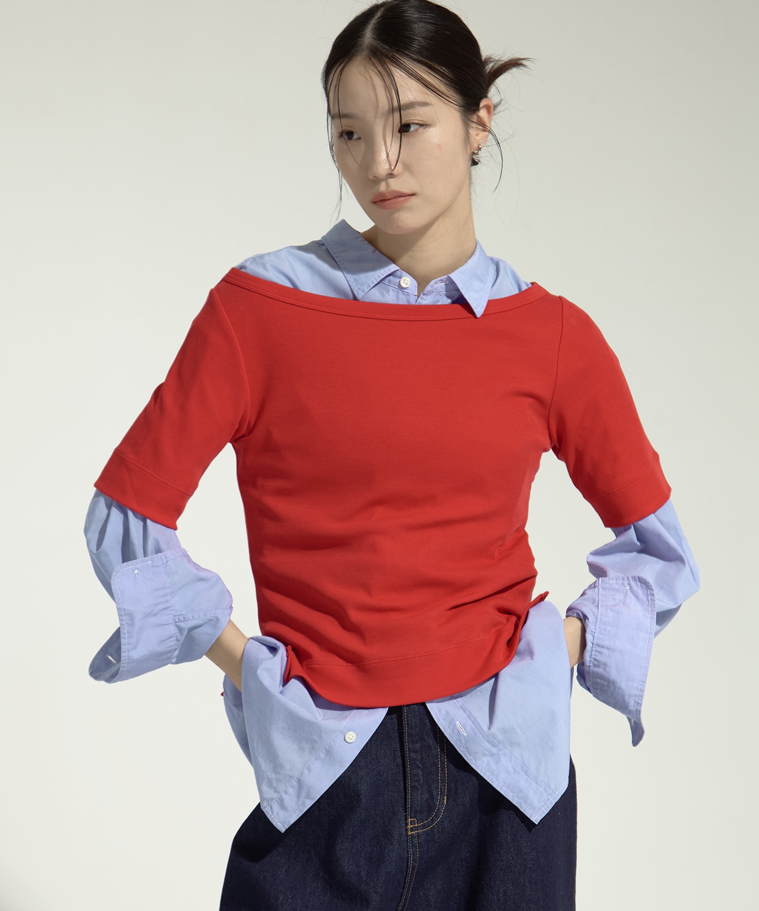Luxury Smooth Boat Neck Tee STUDIOUS