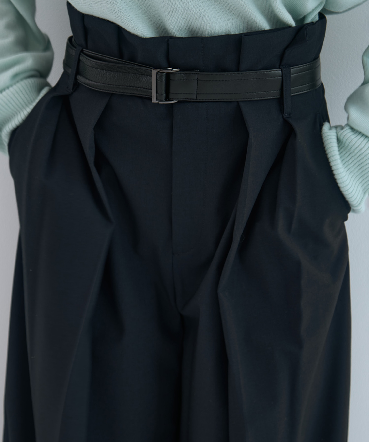 Belted High Waist Trousers STUDIOUS