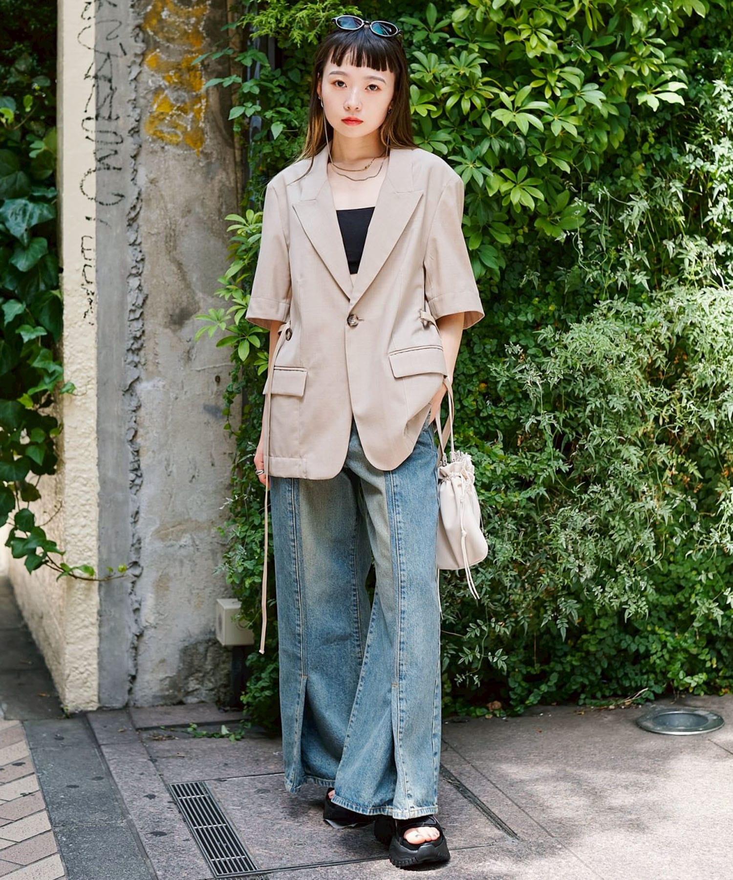 Half Sleeve Summer Wool Jacket STUDIOUS