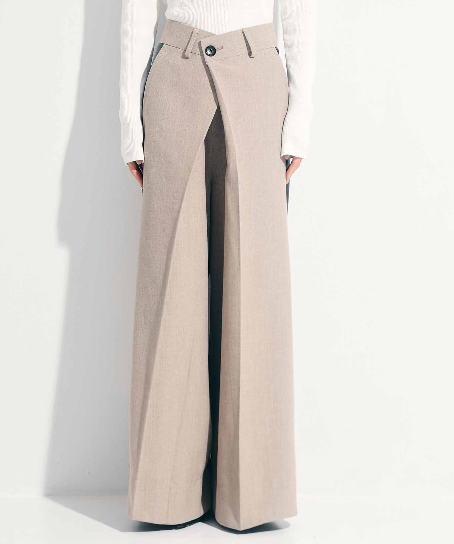 Side Leather Flare Trousers STUDIOUS