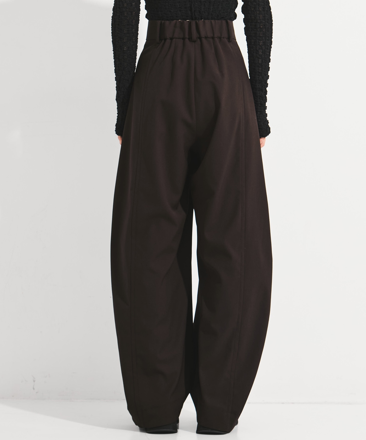 Wool Barrel Leg Trousers STUDIOUS