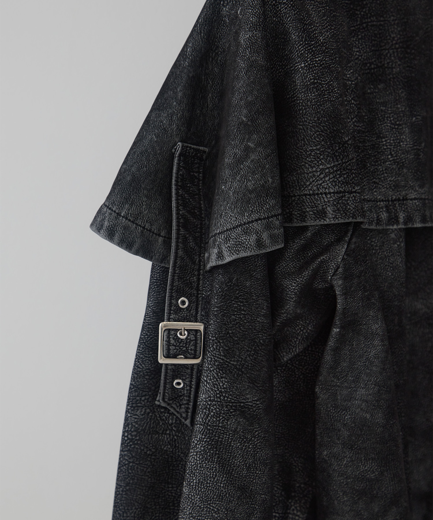 drawstring fade leather blouson tanakadaisuke