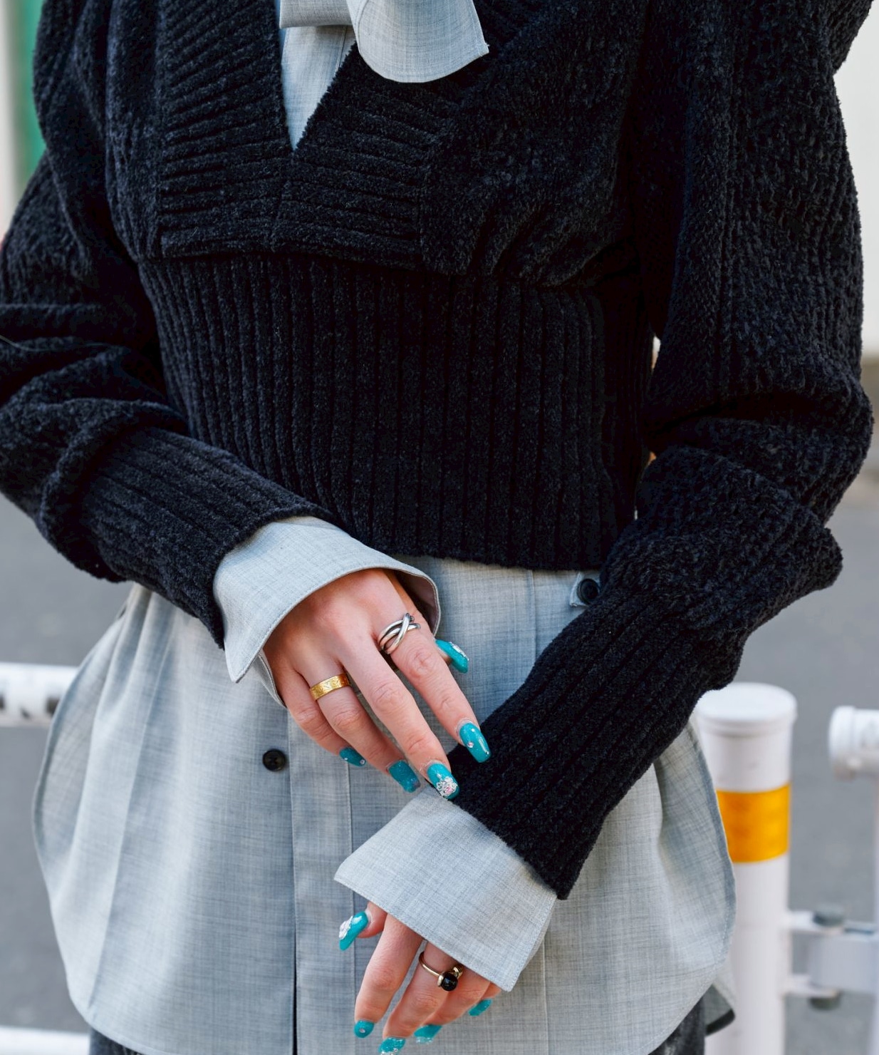 Waist Tucked Wool Shirt STUDIOUS