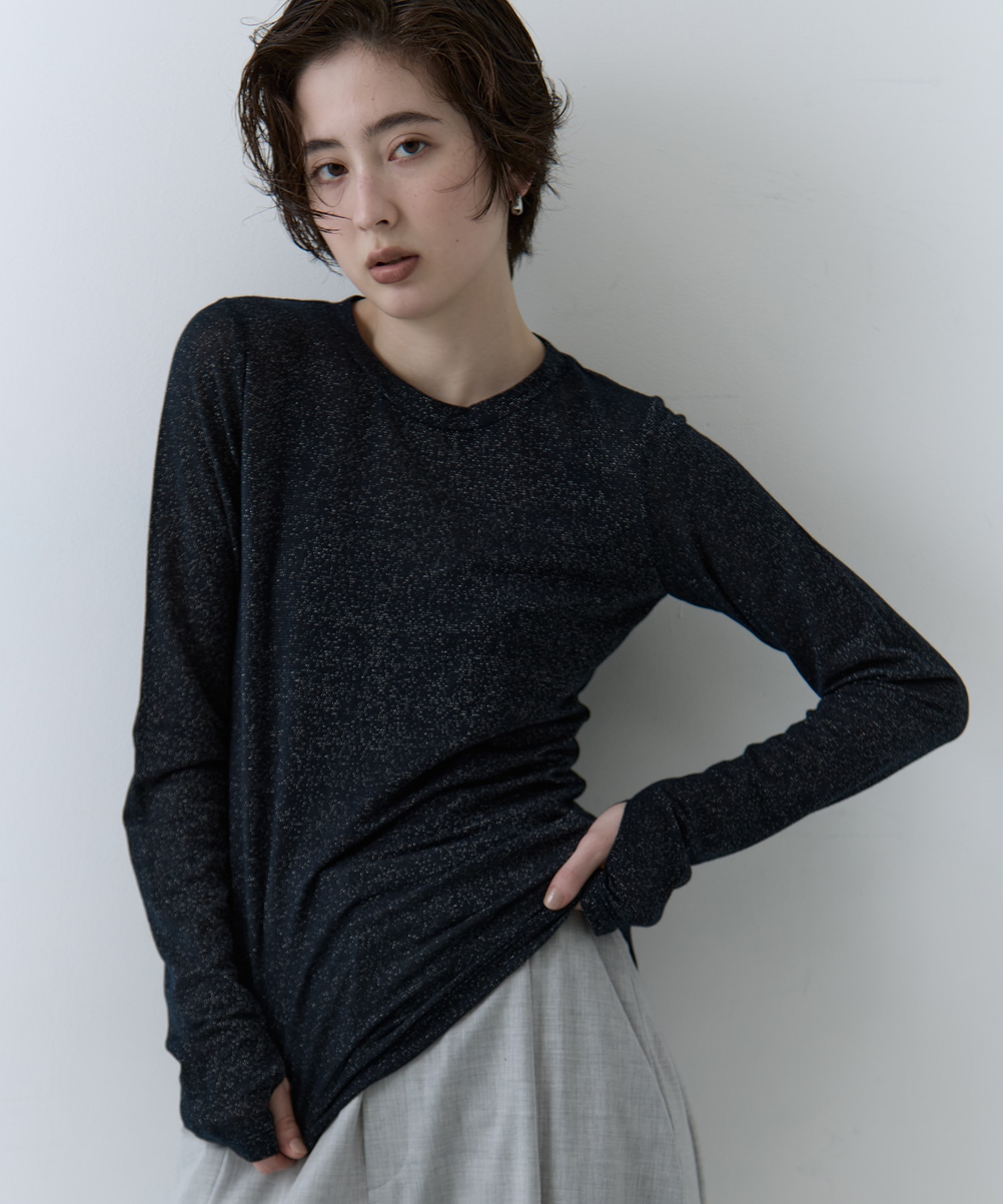 3way Camisole & Cashmere Long T STUDIOUS