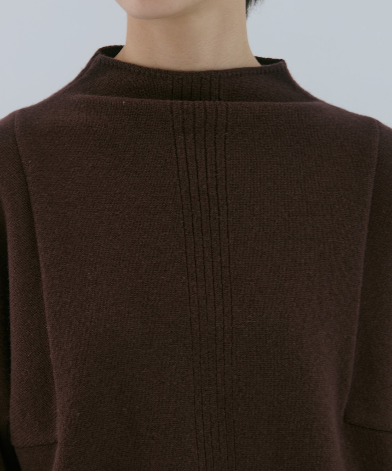 別注 CASHMERE BOAT NECK KNIT WRAPINKNOT