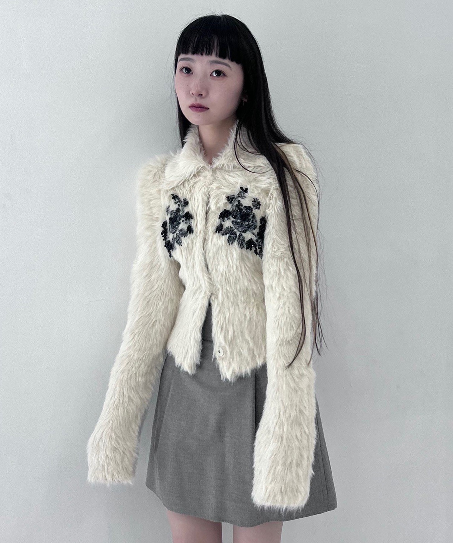 別注 シャギービジューカーディガン FETICO