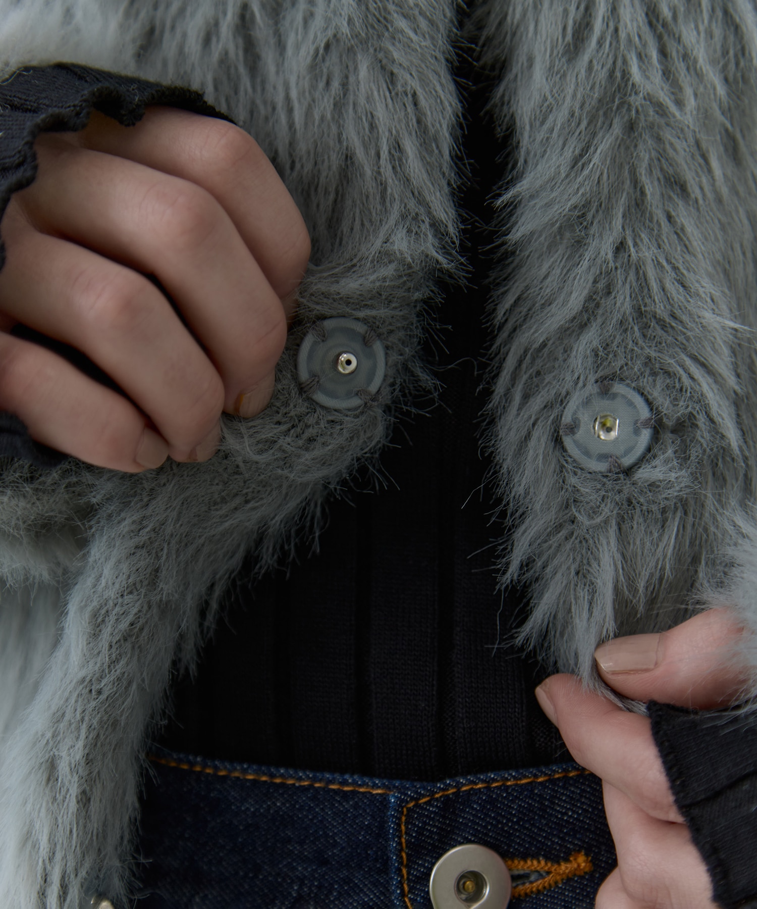 別注 シャギービジューカーディガン FETICO