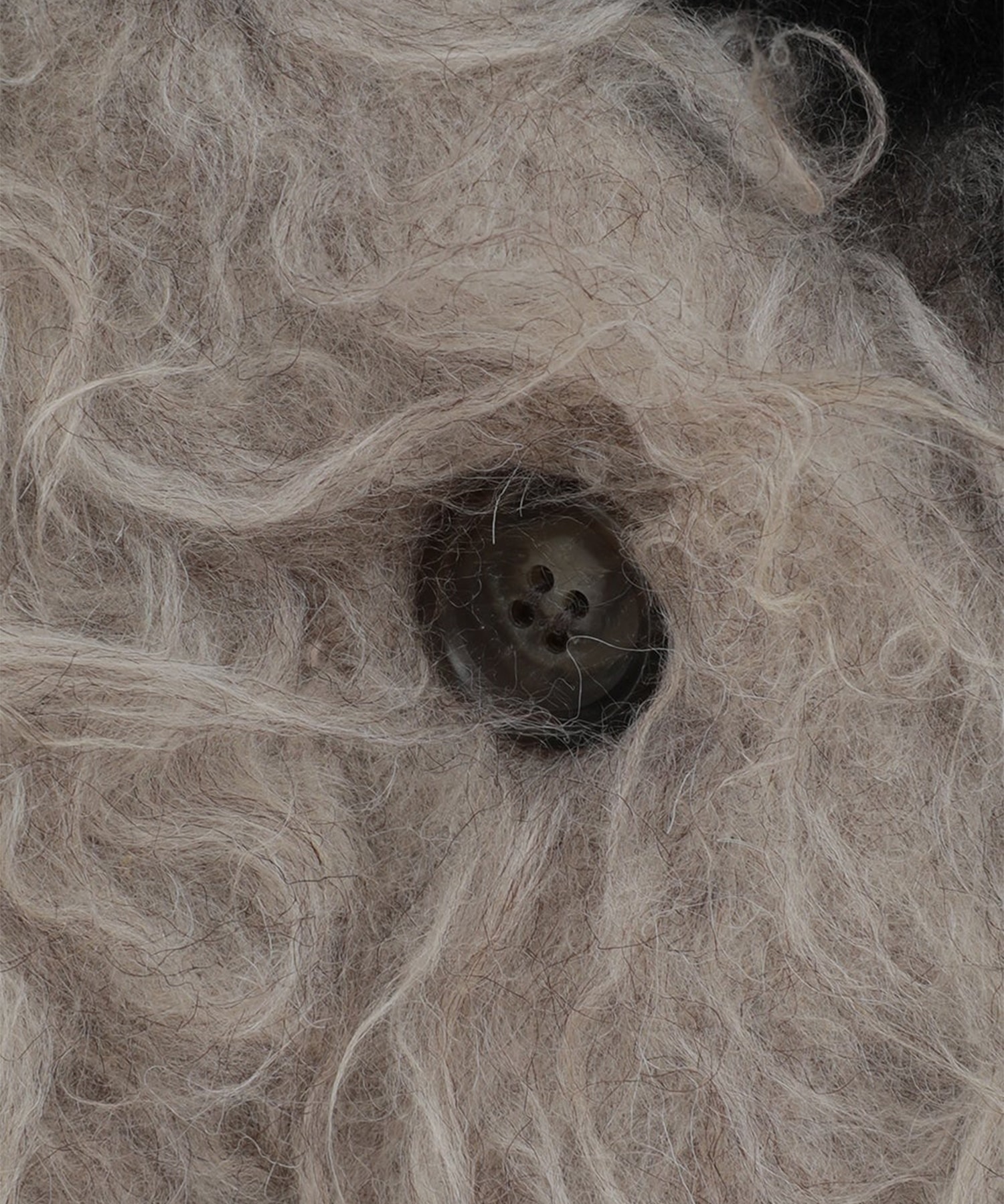 BI COLOR SHAGGY KNIT CARDIGAN CLANE