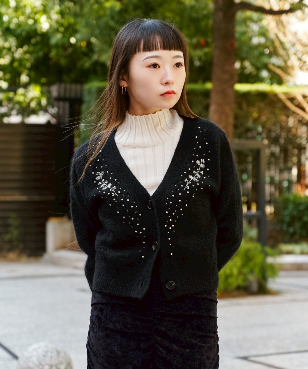 FETICO ジャガードニットＶネックカーディガン　新品タグ付き　36サイズ Jacquard-knit V-neck cardigan(36 BLACK): FETICO: WOMENS｜ STUDIOUS