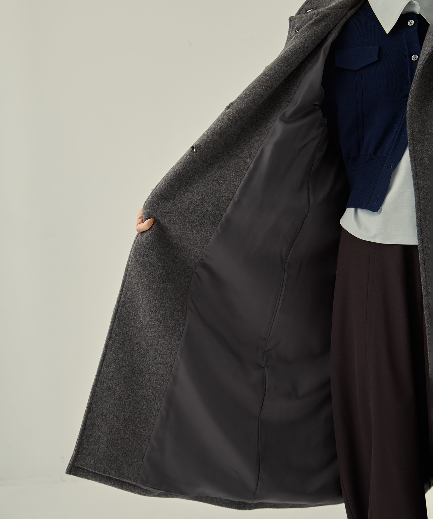 Stand Collar Wool Coat STUDIOUS