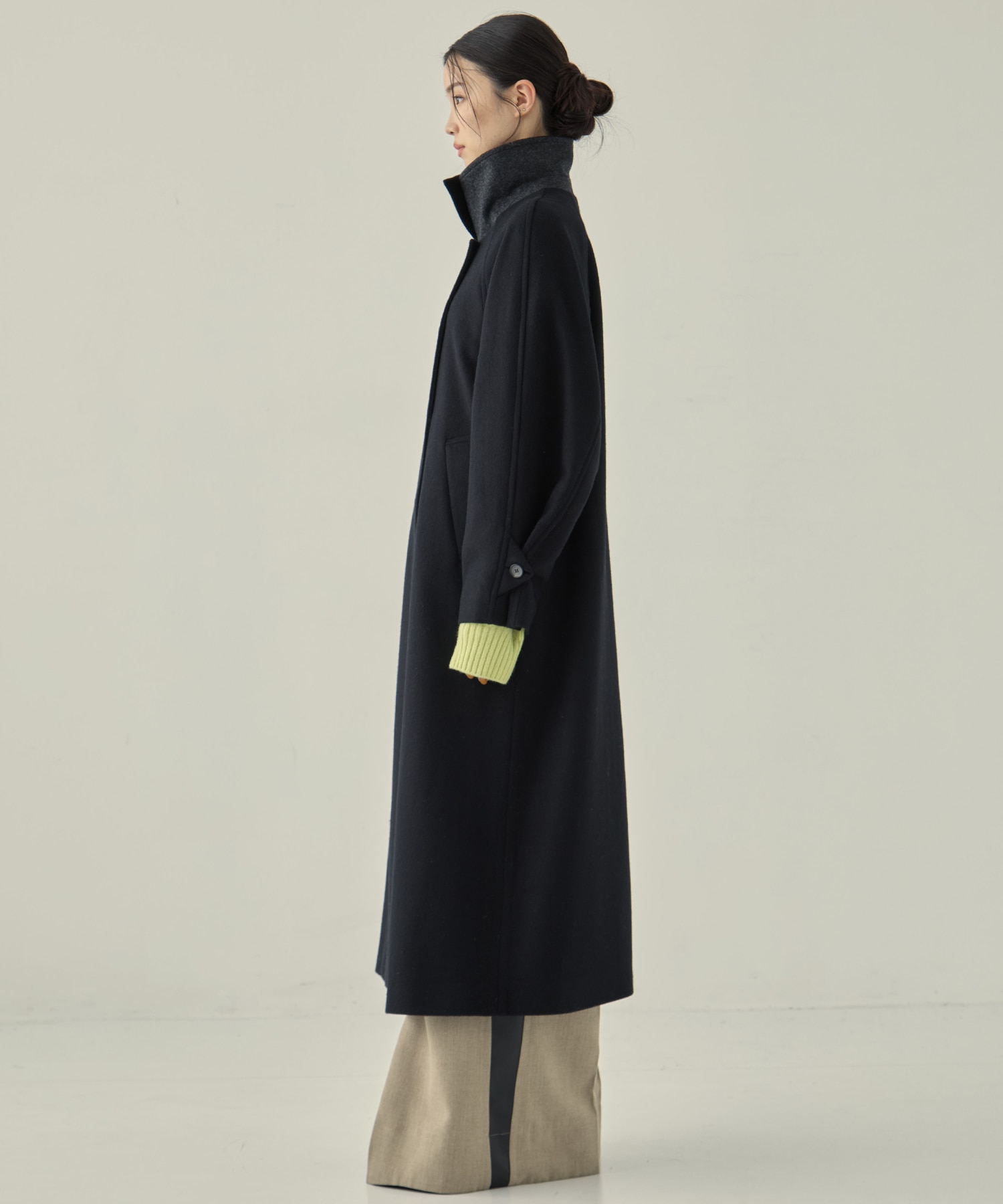 Stand Collar Wool Coat STUDIOUS