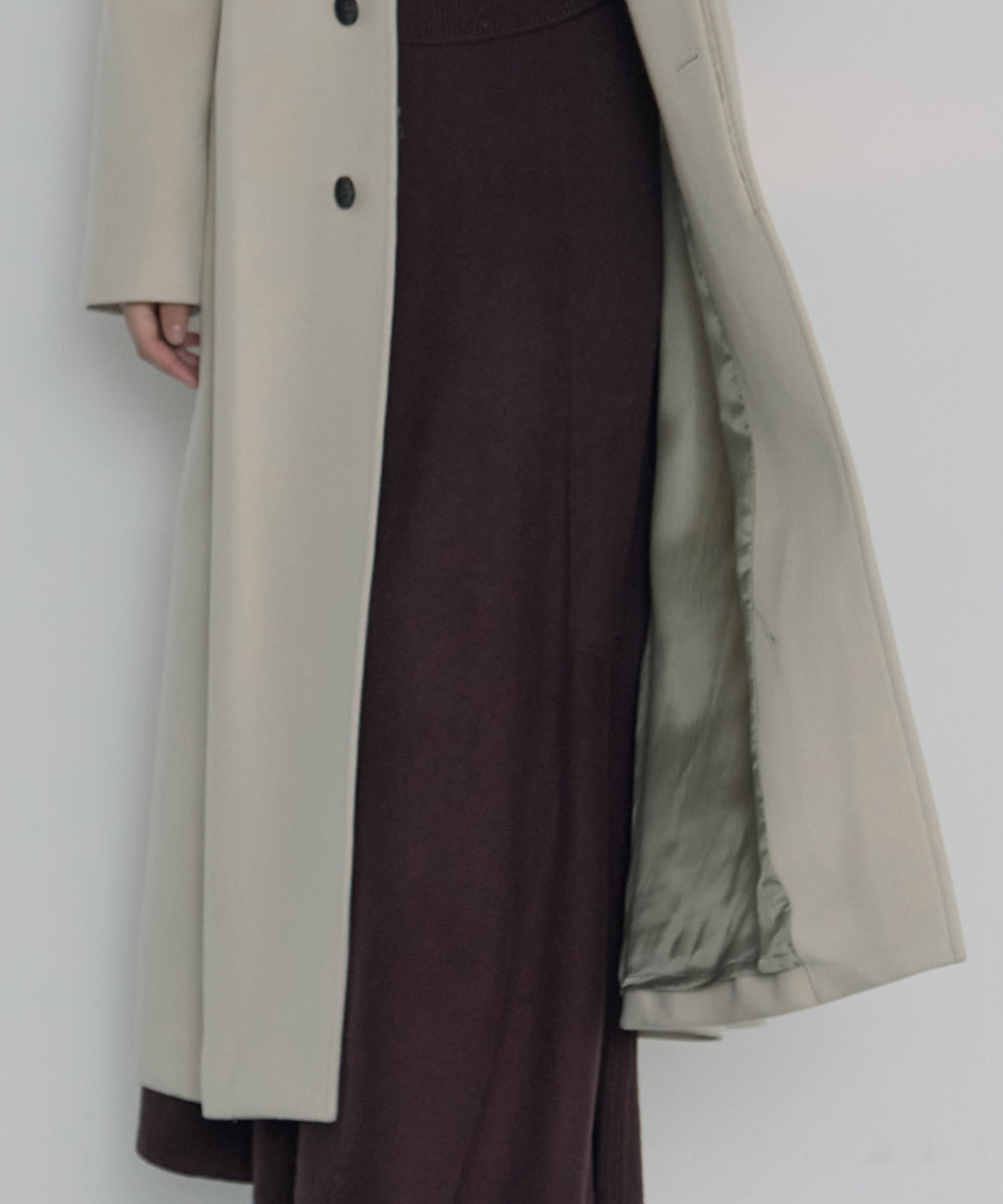 別注スタンドカラーロングコート Dessin de mode