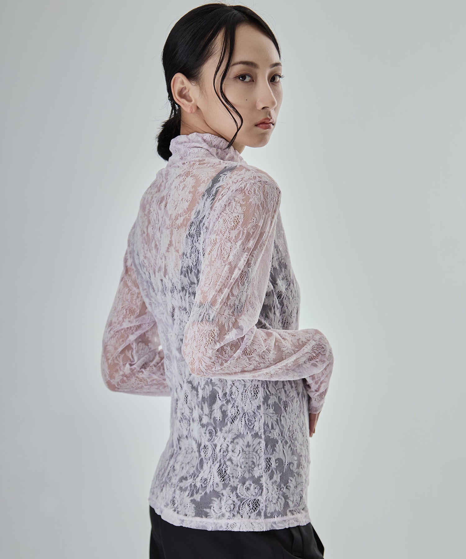 Stretch Flocky Lace Top STUDIOUS