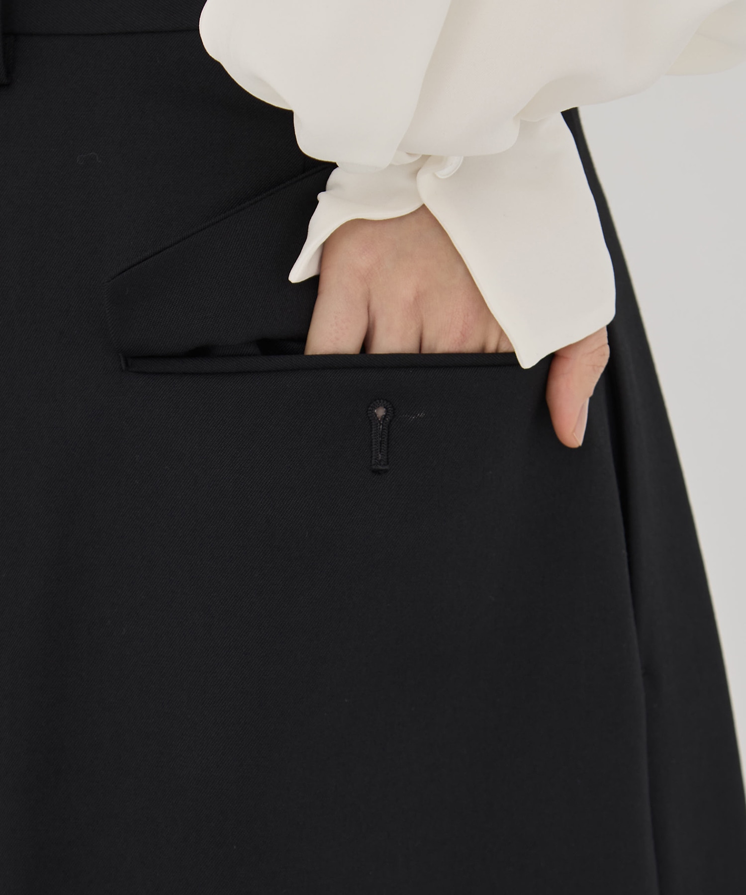 BLACK FORMAL HIGH WAIST SKIRT CINOH